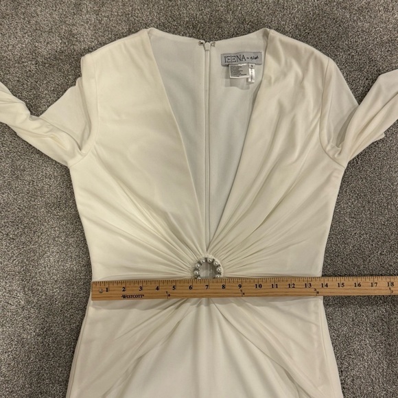 Ieena For MAC DUGGAL Ring Mini Bodycon Dress White Size 8 Worn Once - Picture 10 of 11